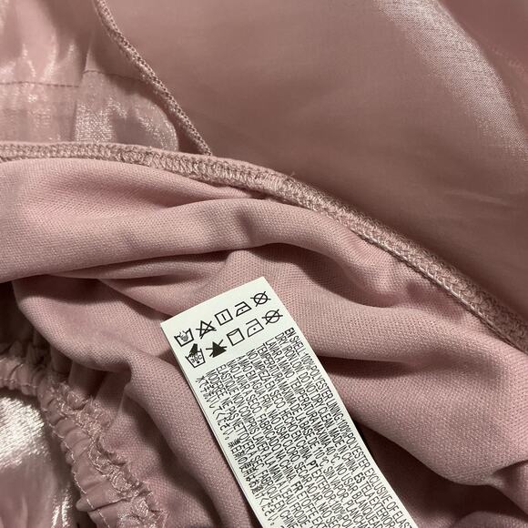 Forever 21 Dusty Rose Chiffon Ruffle Off Shoulder Crop Top Blouse Medium - Picture 5 of 9